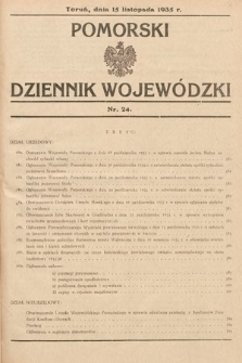Pomorski Dziennik Wojewódzki. 1935, nr 24