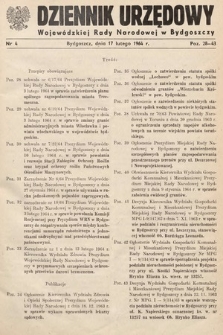 Dziennik Urzędowy Wojewódzkiej Rady Narodowej w Bydgoszczy. 1964, nr 4