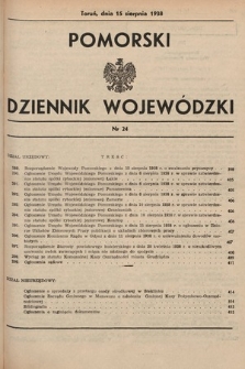 Pomorski Dziennik Wojewódzki. 1938, nr 24