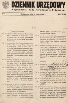 Dziennik Urzędowy Wojewódzkiej Rady Narodowej w Bydgoszczy. 1964, nr 6