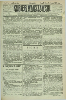 Kurjer Warszawski. R.58, Nr 174 (5 sierpnia 1878) + dod.