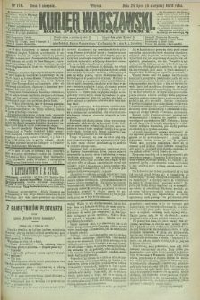 Kurjer Warszawski. R.58, Nr 175 (6 sierpnia 1878) + dod.