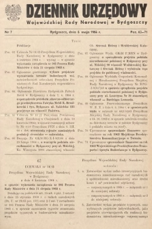 Dziennik Urzędowy Wojewódzkiej Rady Narodowej w Bydgoszczy. 1964, nr 7