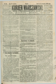 Kurjer Warszawski. R.58, Nr 211 (21 września 1878) + dod.