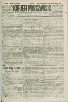 Kurjer Warszawski. R.58, Nr 219 (1 października 1878) + dod.