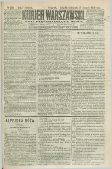 Kurjer Warszawski. R.58, Nr 250 (7 listopada 1878) + dod.