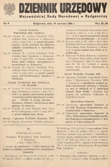 Dziennik Urzędowy Wojewódzkiej Rady Narodowej w Bydgoszczy. 1964, nr 9