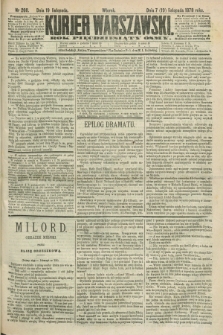 Kurjer Warszawski. R.58, Nr 260 (19 listopada 1878) + dod.