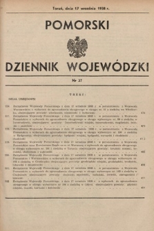 Pomorski Dziennik Wojewódzki. 1938, nr 27