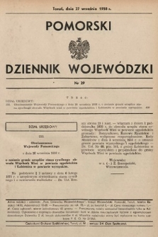 Pomorski Dziennik Wojewódzki. 1938, nr 29
