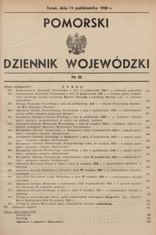 Pomorski Dziennik Wojewódzki. 1938, nr 32