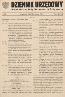 Dziennik Urzędowy Wojewódzkiej Rady Narodowej w Bydgoszczy. 1964, nr 15