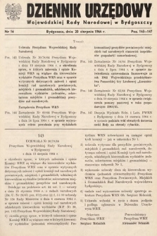 Dziennik Urzędowy Wojewódzkiej Rady Narodowej w Bydgoszczy. 1964, nr 16