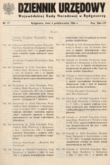 Dziennik Urzędowy Wojewódzkiej Rady Narodowej w Bydgoszczy. 1964, nr 17