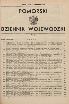 Pomorski Dziennik Wojewódzki. 1938, nr 33