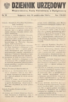 Dziennik Urzędowy Wojewódzkiej Rady Narodowej w Bydgoszczy. 1964, nr 18