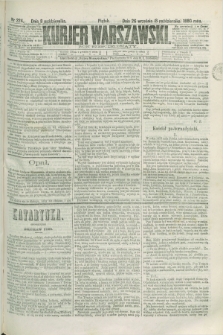 Kurjer Warszawski. R.60, nr 224 (8 października 1880) + dod.