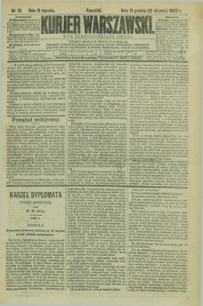 Kurjer Warszawski. R.62, nr 10 (12 stycznia 1882)