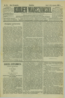 Kurjer Warszawski. R.62, nr 15 (19 stycznia 1882)