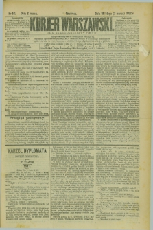 Kurjer Warszawski. R.62, nr 50 (2 marca 1882)