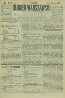 Kurjer Warszawski. R.62, nr 58 (13 marca 1882)