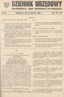 Dziennik Urzędowy Wojewódzkiej Rady Narodowej w Bydgoszczy. 1965, nr 13