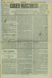 Kurjer Warszawski. R.62, nr 198 (4 września 1882)