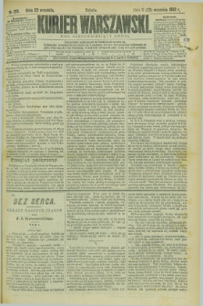 Kurjer Warszawski. R.62, nr 213 (23 września 1882)