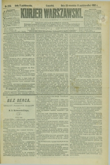 Kurjer Warszawski. R.62, nr 223 (5 pażdziernika 1882)