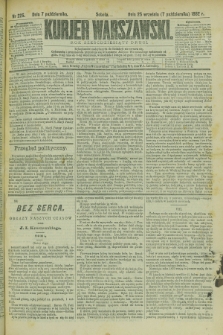 Kurjer Warszawski. R.62, nr 225 (7 pażdziernika 1882)