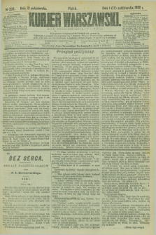 Kurjer Warszawski. R.62, nr 230 (13 pażdziernika 1882)
