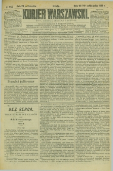 Kurjer Warszawski. R.62, nr 243 (28 pażdziernika 1882)