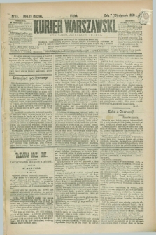 Kurjer Warszawski. R.63, nr 15 (19 stycznia 1883)