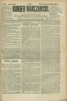 Kurjer Warszawski. R.63, nr 33 (10 lutego 1883)