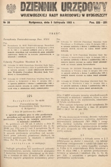 Dziennik Urzędowy Wojewódzkiej Rady Narodowej w Bydgoszczy. 1965, nr 20