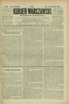 Kurjer Warszawski. R.63, nr 91b (18 kwietnia 1883) - wydanie wieczorne