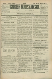 Kurjer Warszawski. R.63, nr 101a (28 kwietnia 1883) - wydanie poranne