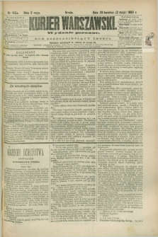 Kurjer Warszawski. R.63, nr 105a (2 maja 1883) - wydanie poranne