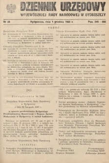 Dziennik Urzędowy Wojewódzkiej Rady Narodowej w Bydgoszczy. 1965, nr 23
