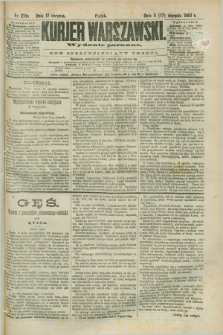 Kurjer Warszawski. R.63, nr 210a (17 sierpnia 1883) - wydanie poranne