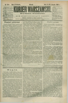 Kurjer Warszawski. R.63, nr 214b (21 sierpnia 1883) - wydanie wieczorne