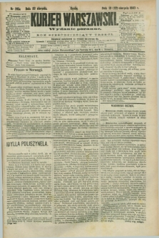 Kurjer Warszawski. R.63, nr 215a (22 sierpnia 1883) - wydanie poranne