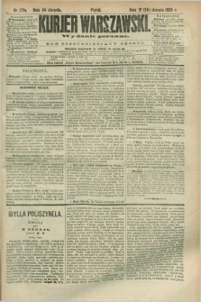 Kurjer Warszawski. R.63, nr 217a (24 sierpnia 1883) - wydanie poranne