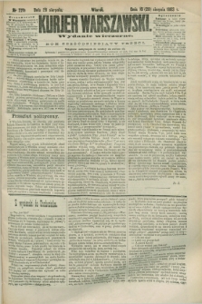 Kurjer Warszawski. R.63, nr 221b (28 sierpnia 1883) - wydanie wieczorne