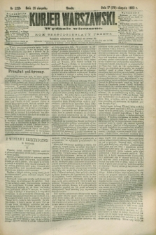 Kurjer Warszawski. R.63, nr 222b (29 sierpnia 1883) - wydanie wieczorne