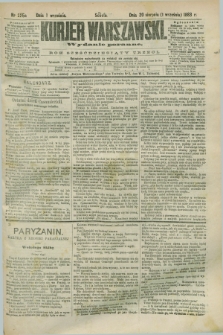 Kurjer Warszawski. R.63, nr 225a (1 września 1883) - wydanie poranne