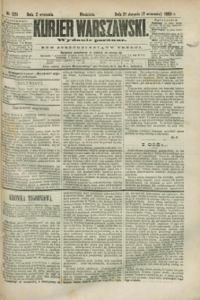 Kurjer Warszawski. R.63, nr 226a (2 września 1883) - wydanie poranne
