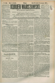 Kurjer Warszawski. R.63, nr 228a (4 września 1883) - wydanie poranne