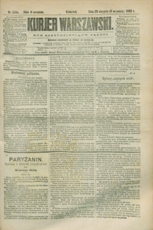 Kurjer Warszawski. R.63, nr 230a (6 września 1883) - wydanie poranne