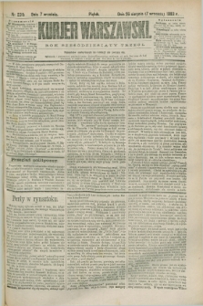 Kurjer Warszawski. R.63, nr 231b (7 września 1883)